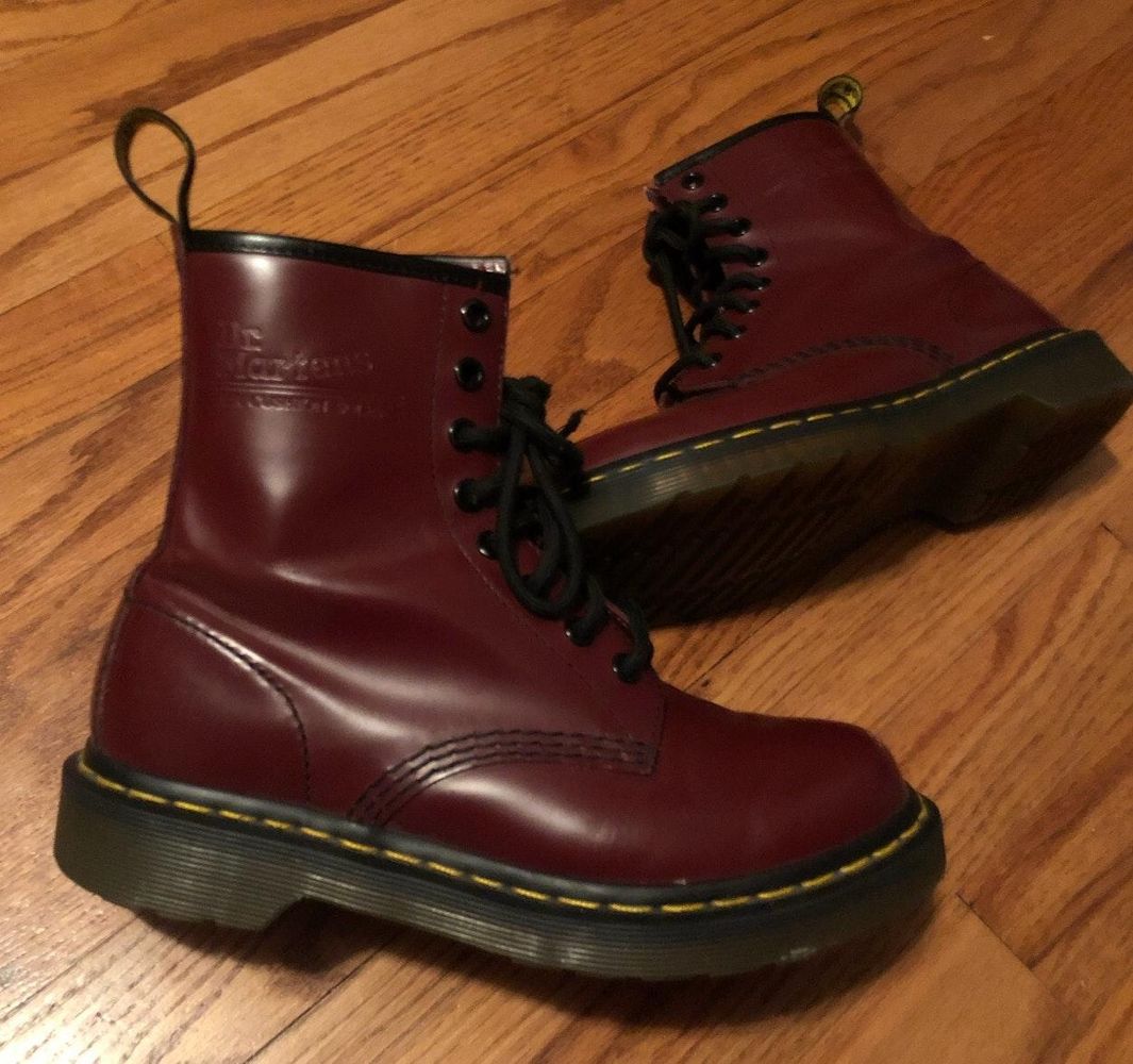 Dr Martens Cherry Red Boots Curtsy