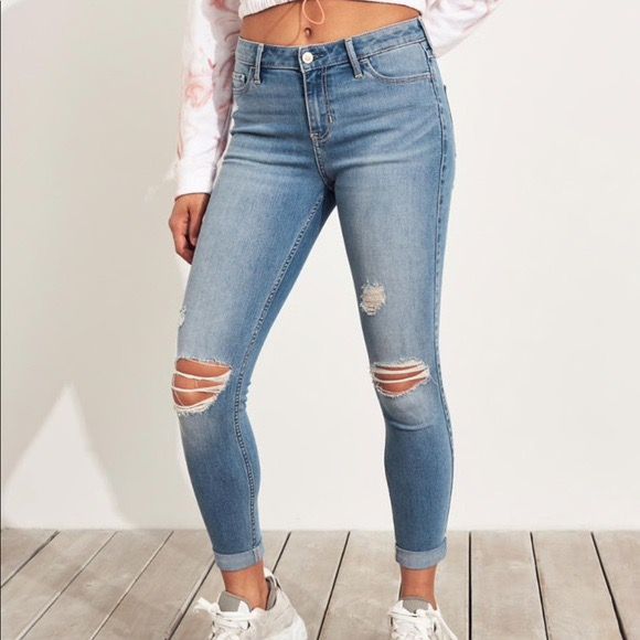 hollister jeans mid rise