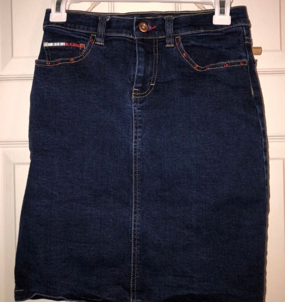 tommy hilfiger denim skirt vintage