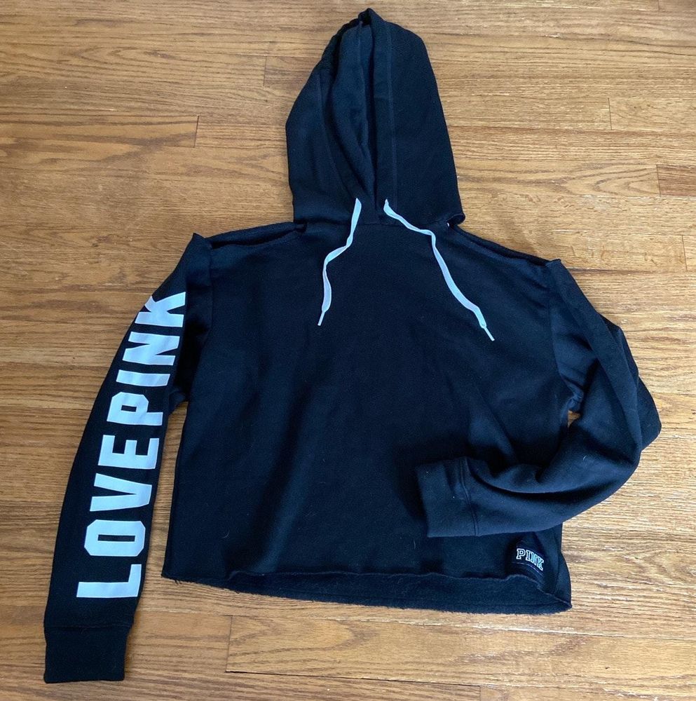 victoria secret crop top hoodie
