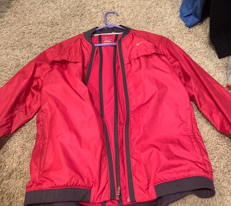 nike pink rain jacket