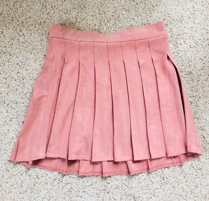 mid length pleated skirts forever 21