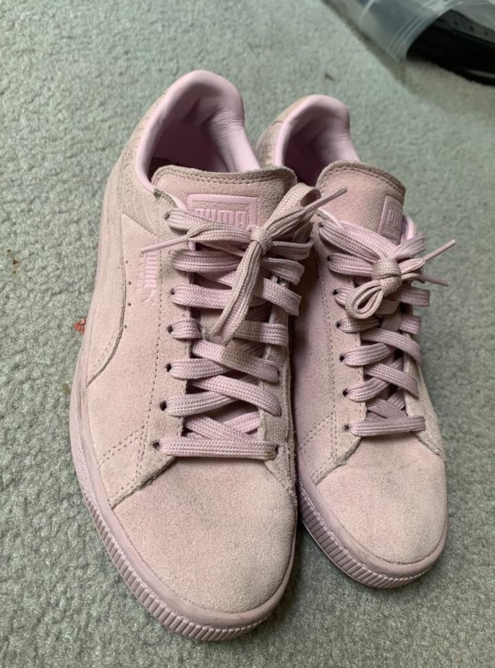 puma light pink sneakers