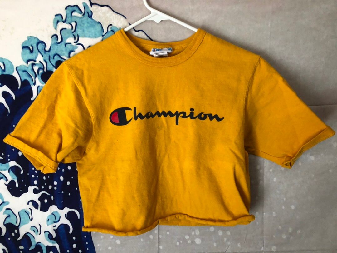 yellow champion crop top