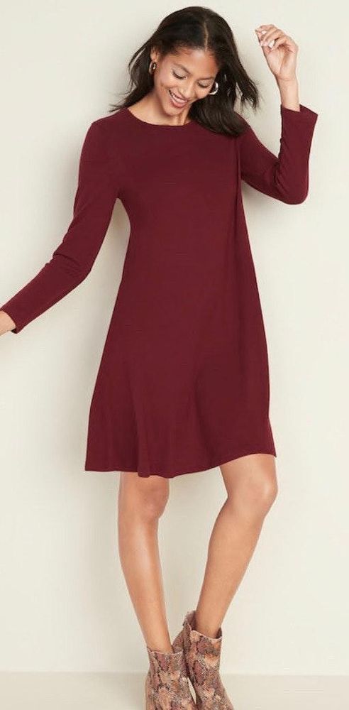 old navy burgundy dress