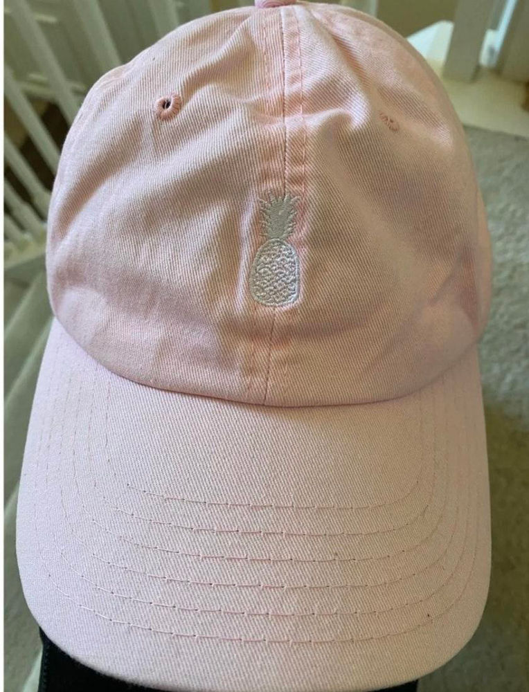 baby pink baseball cap