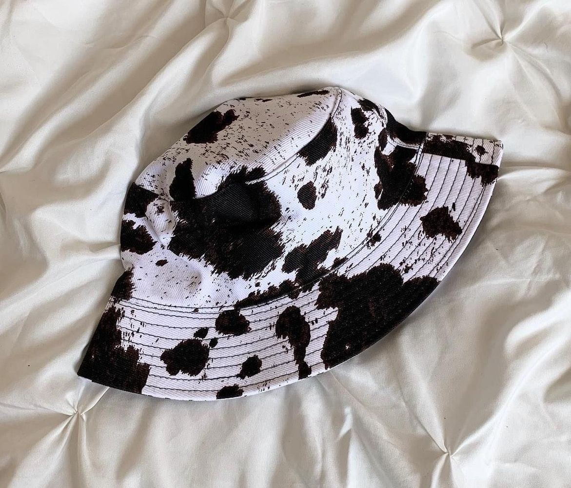 cow print bucket hat