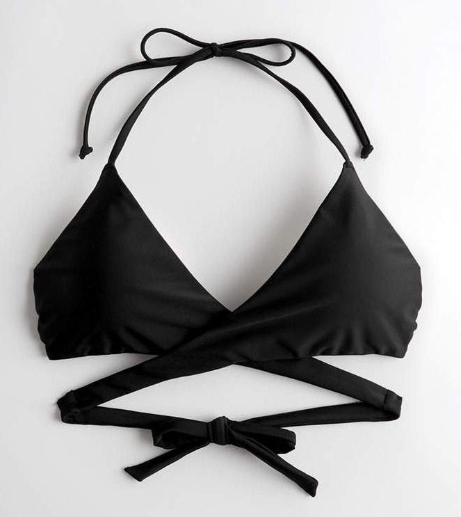 hollister black bikini top