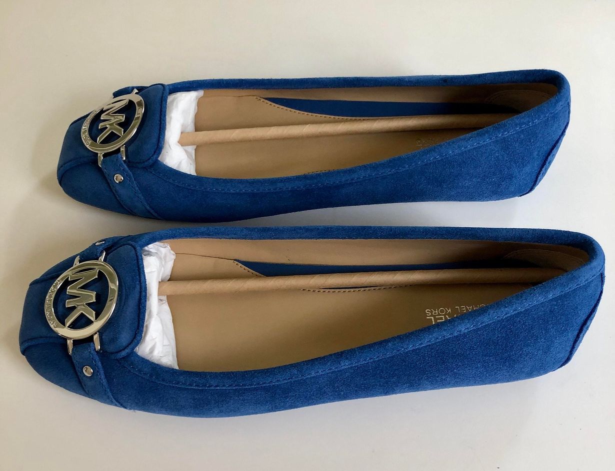 michael kors blue flat shoes