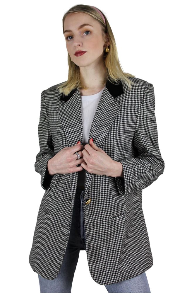 vintage houndstooth blazer