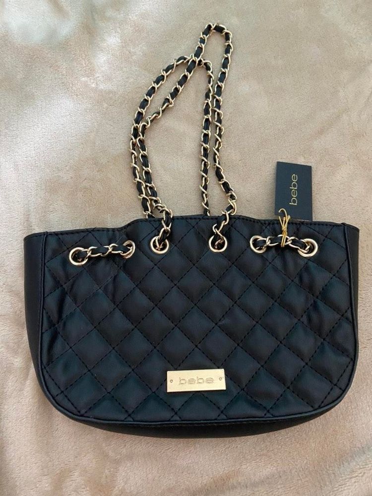 Bebe Nwt Black Shoulder Bag Curtsy