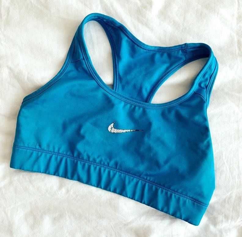 blue nike sports bra