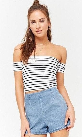 forever 21 white tube top