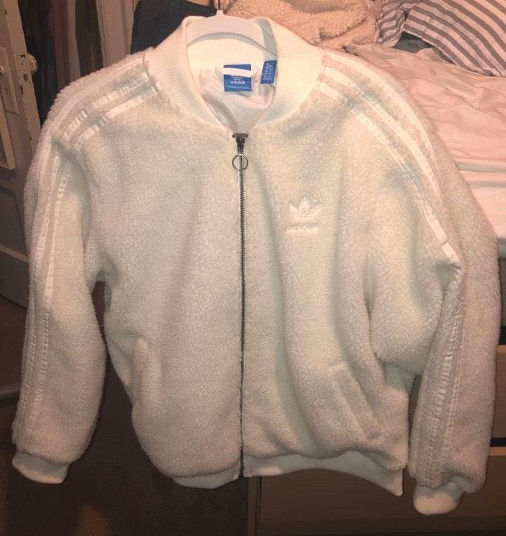 fluffy adidas jacket