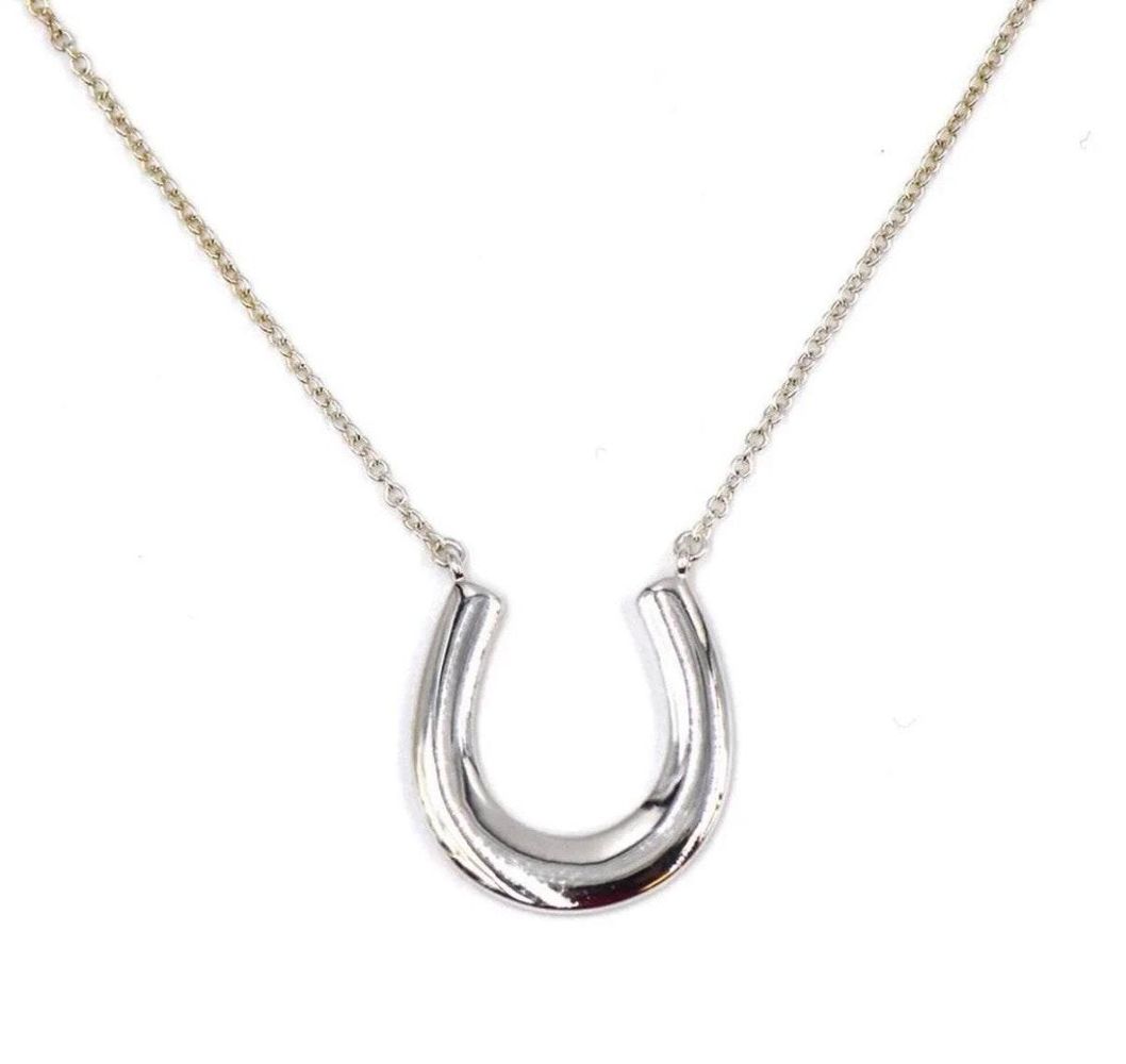 tiffany silver horseshoe necklace