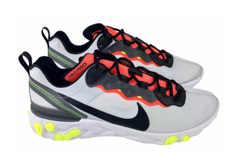 Nike React Element 55 Grey Orange Size 