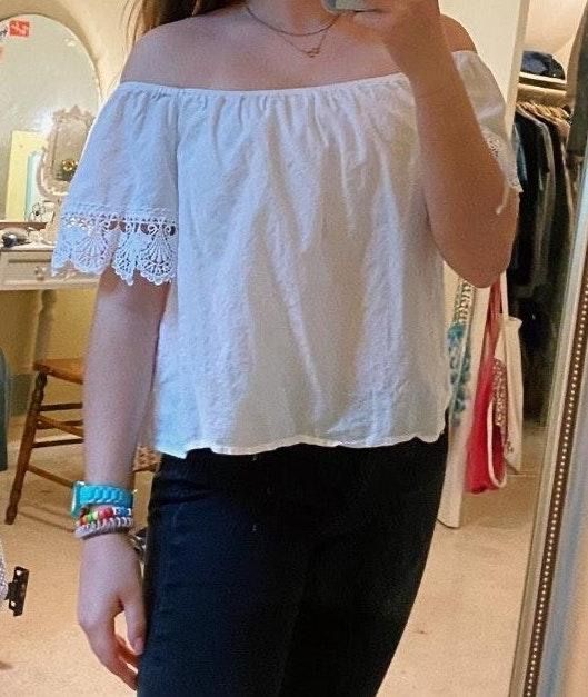 express white off the shoulder top