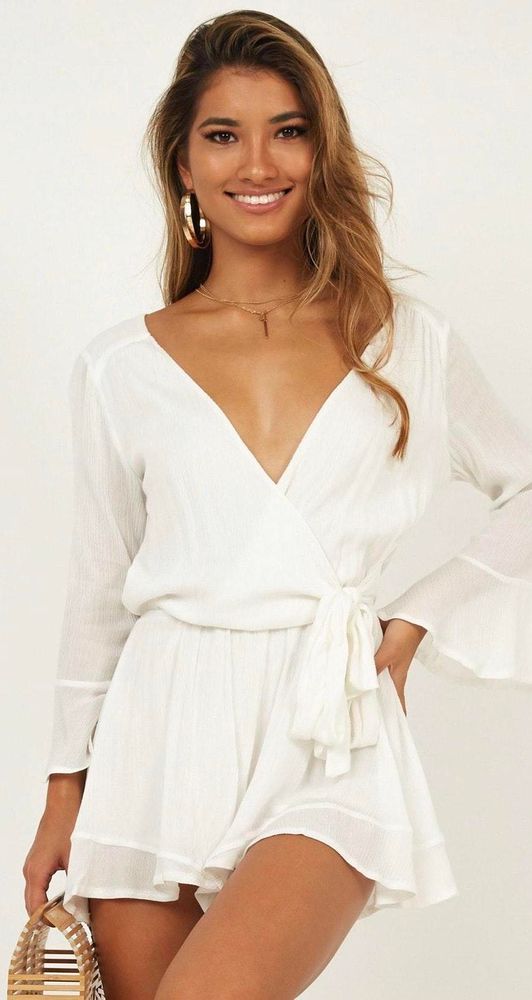 showpo white jumpsuit