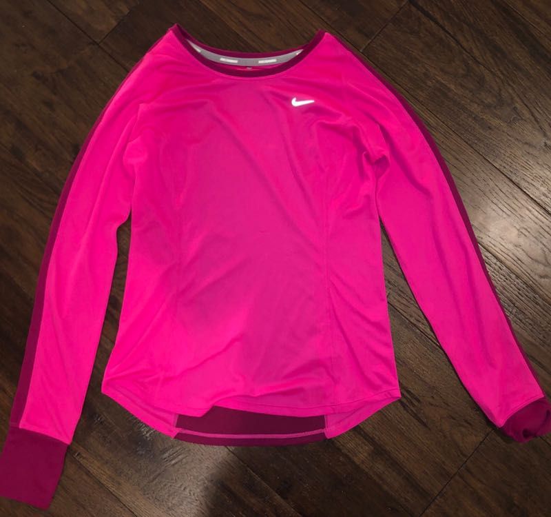 pink long sleeve dri fit shirt