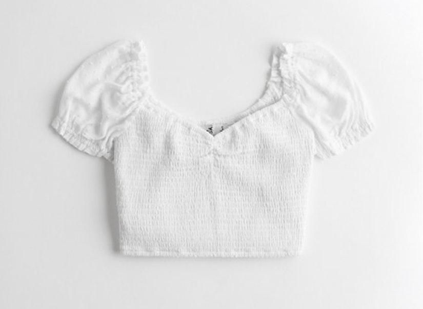 hollister smocked top