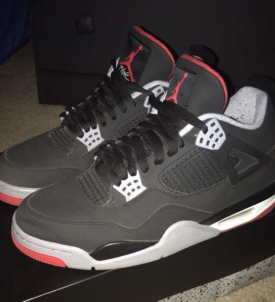 air jordan 4 bred material