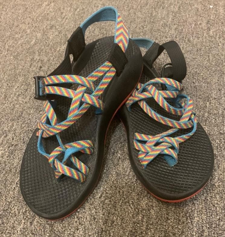 rainbow chacos on sale