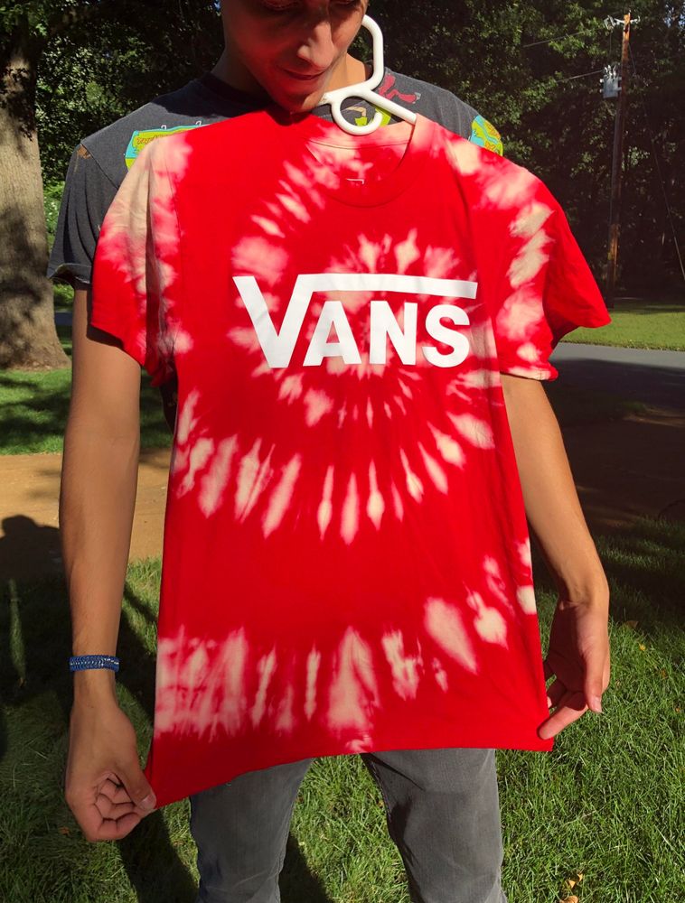 red and white vans shirt