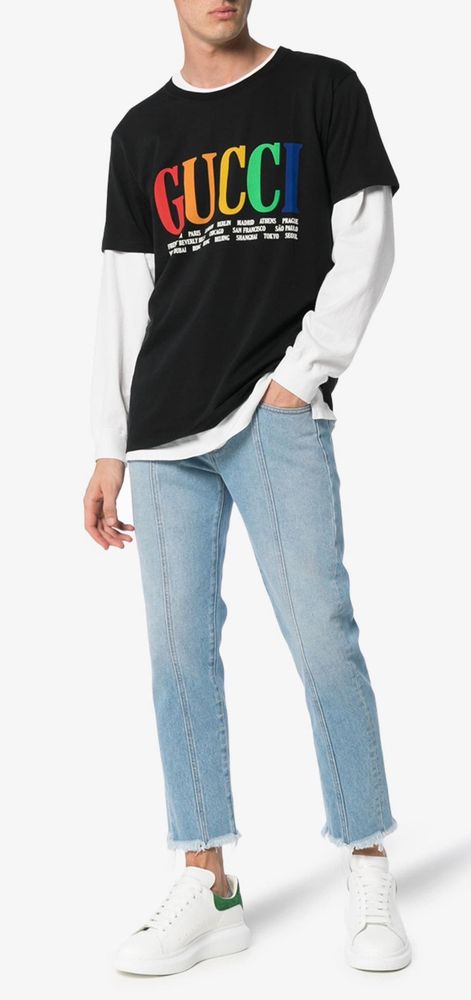 gucci rainbow cities t shirt