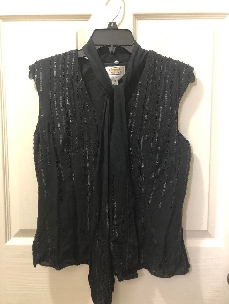 talbots sequin top