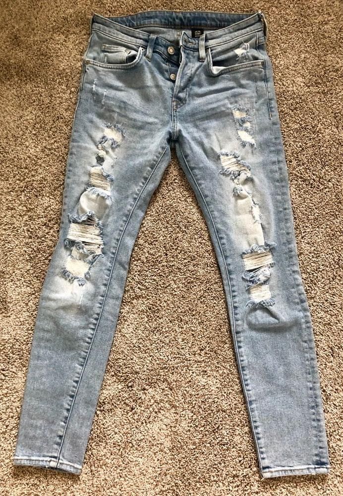 hollister ripped skinny jeans mens