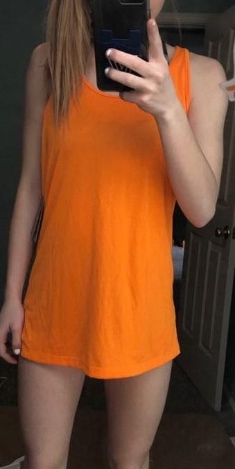 orange nike tank top