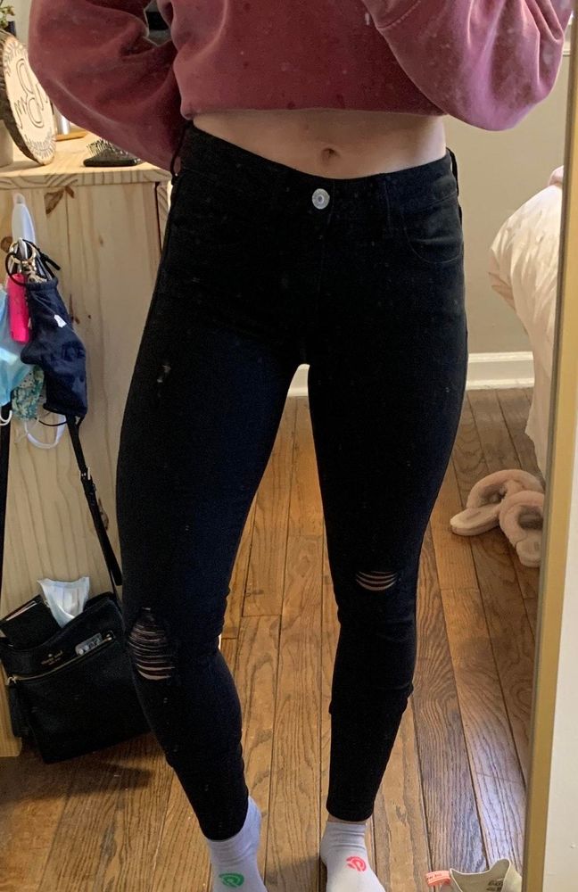 american eagle super stretch black jeans