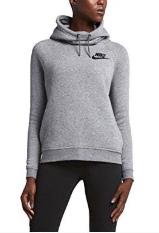 black nike cowl neck hoodie