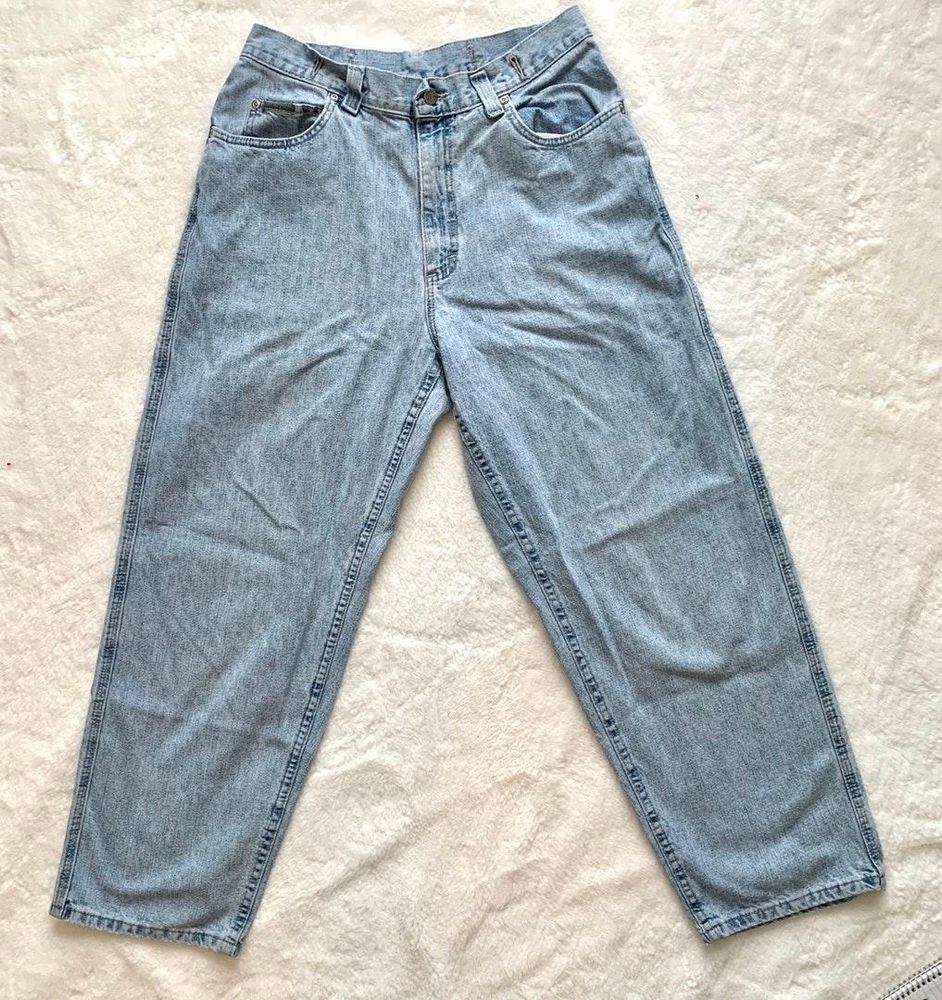 buckle loose fit jeans