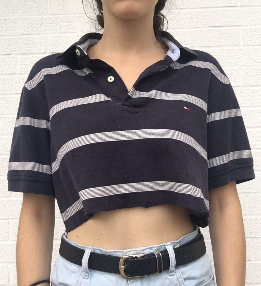 tommy hilfiger crop polo