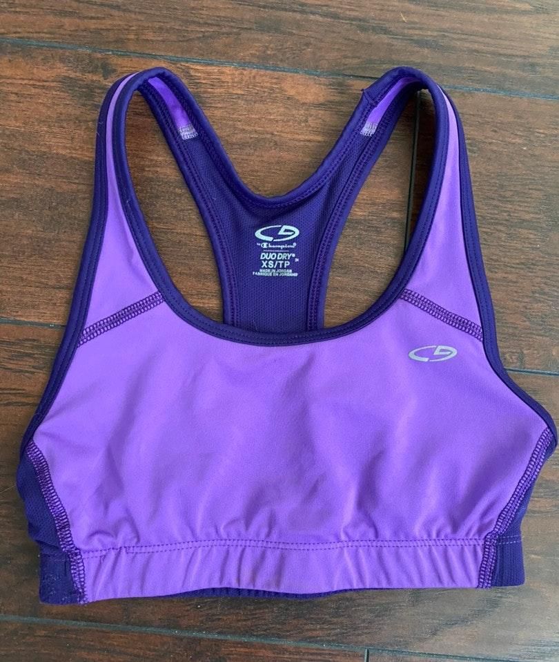 purple sports bra