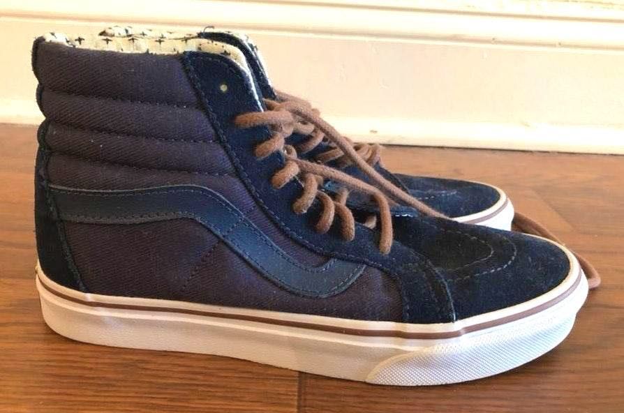 vans navy blue high tops
