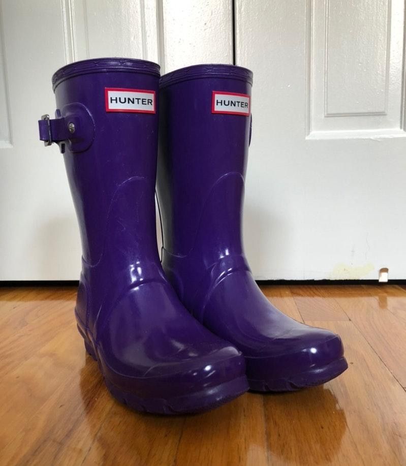 hunter rain boots violet