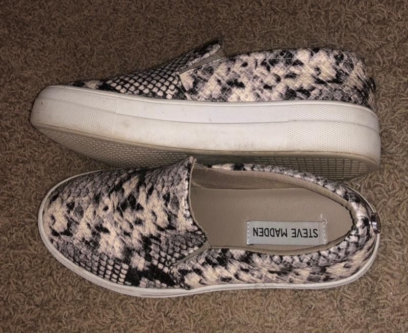 steve madden snakeskin sneakers