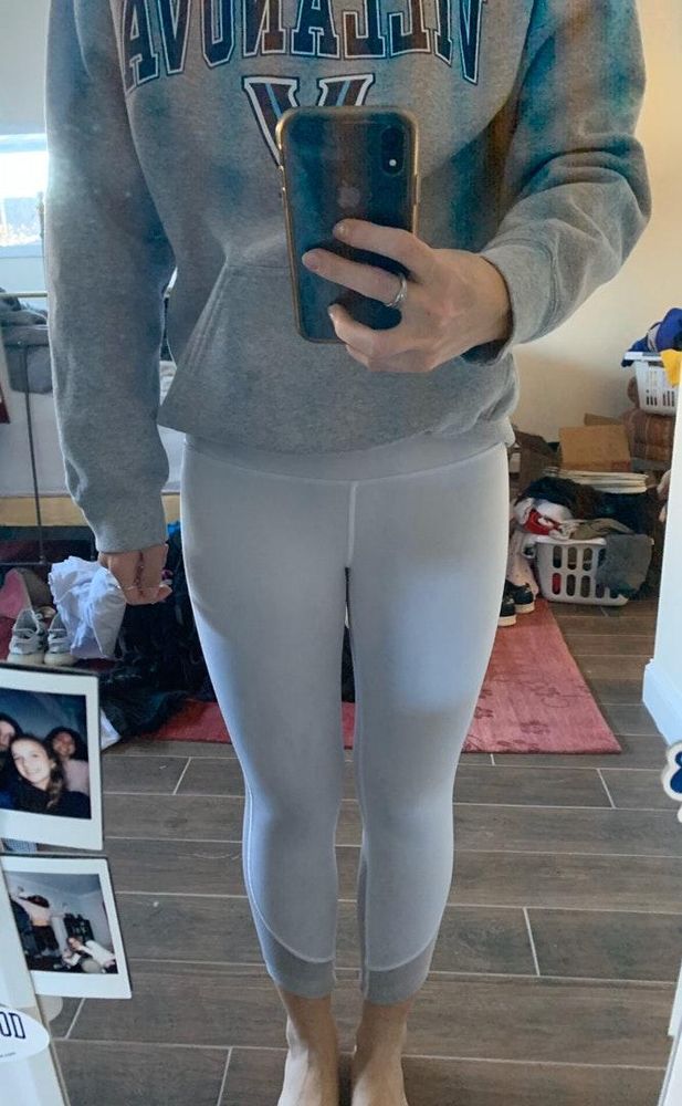 white mesh lululemon leggings