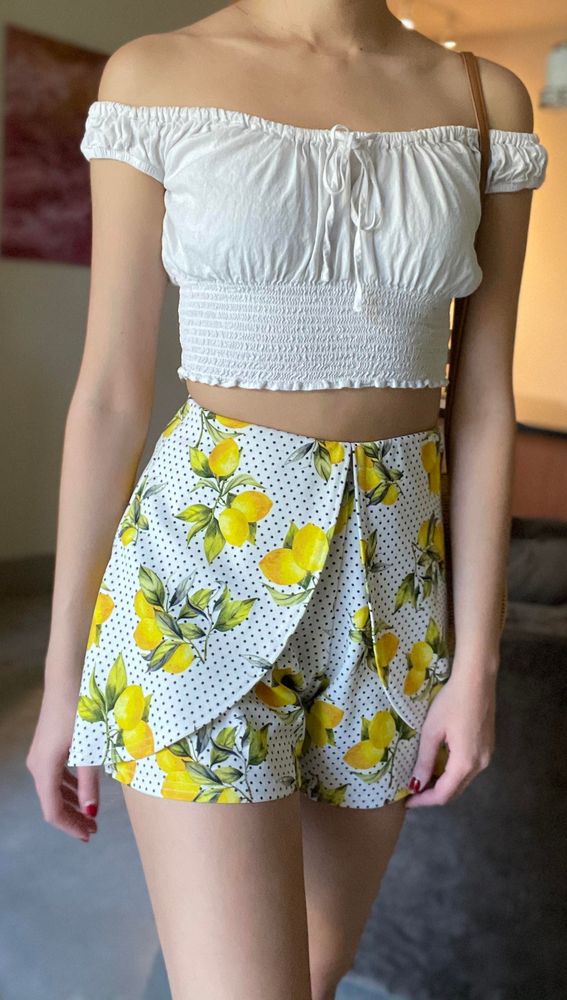 brandy melville yellow crop top