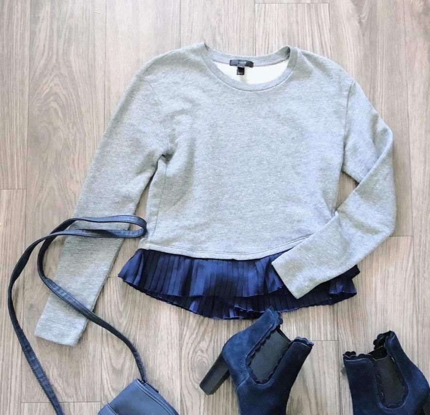 j crew ruffle sweater