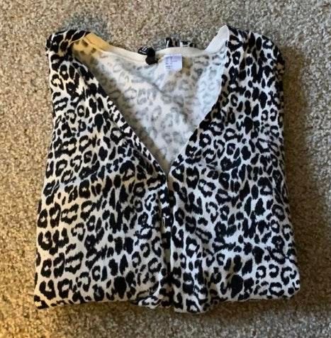 animal print cardigan h&m