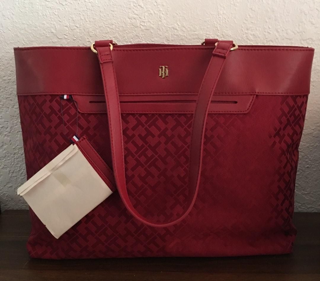 tommy hilfiger red purse
