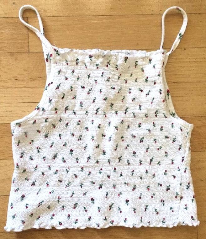 forever 21 smocked crop top