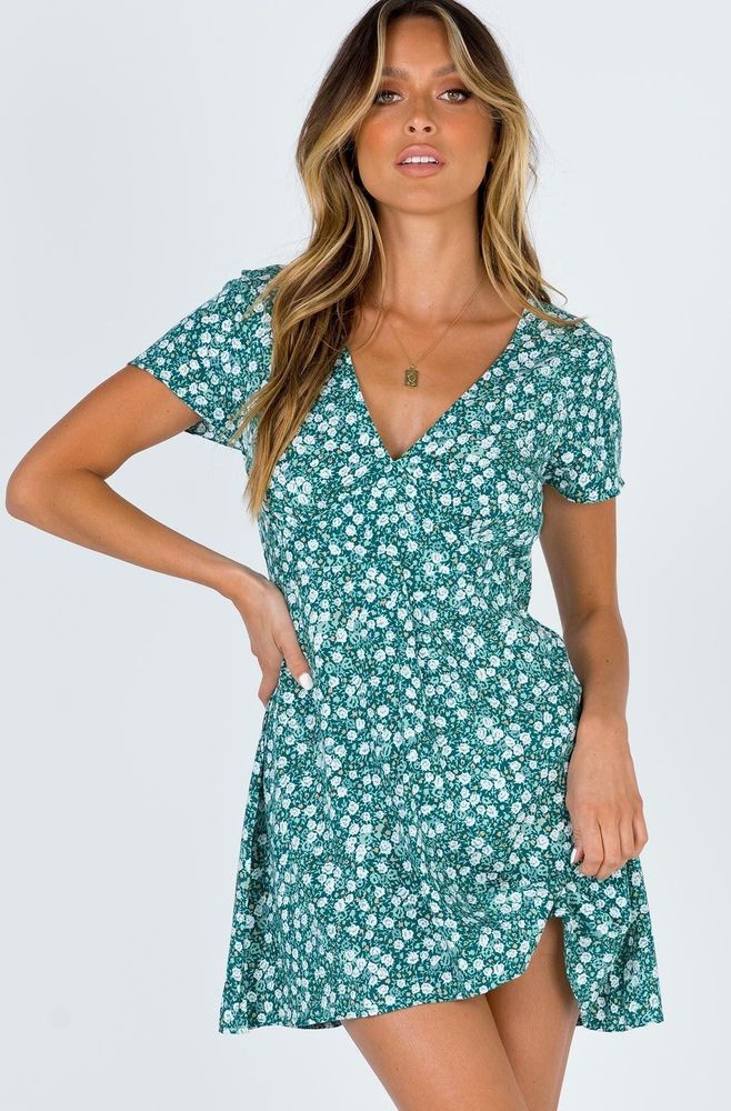 Motel green floral dress Clearance