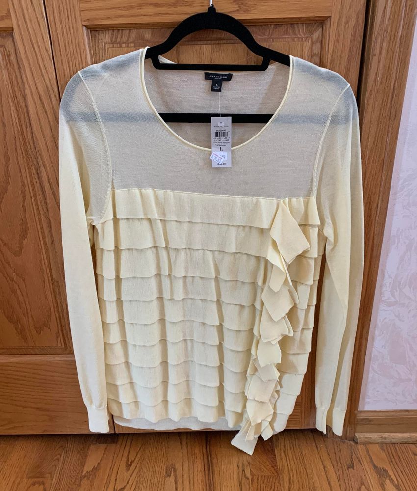 ann taylor ruffle top