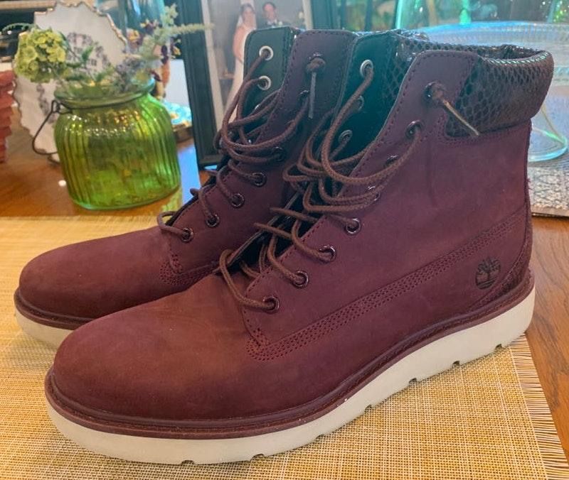maroon timberland boots womens