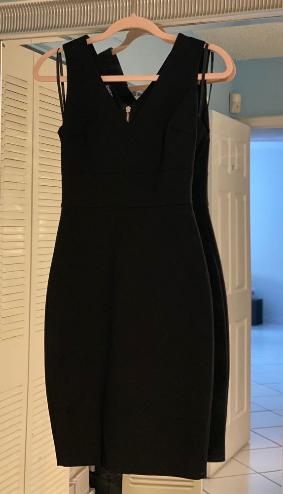 Bebe Black Dress Curtsy