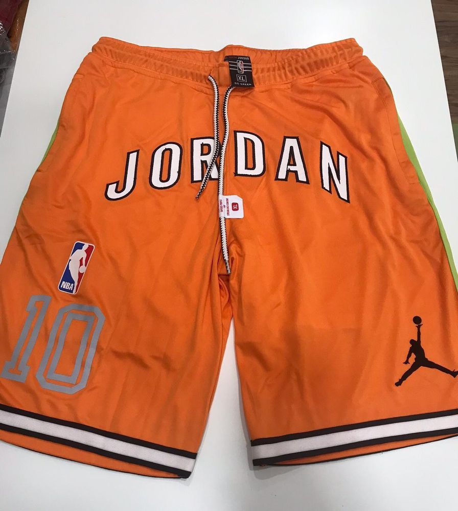 orange jordan shorts